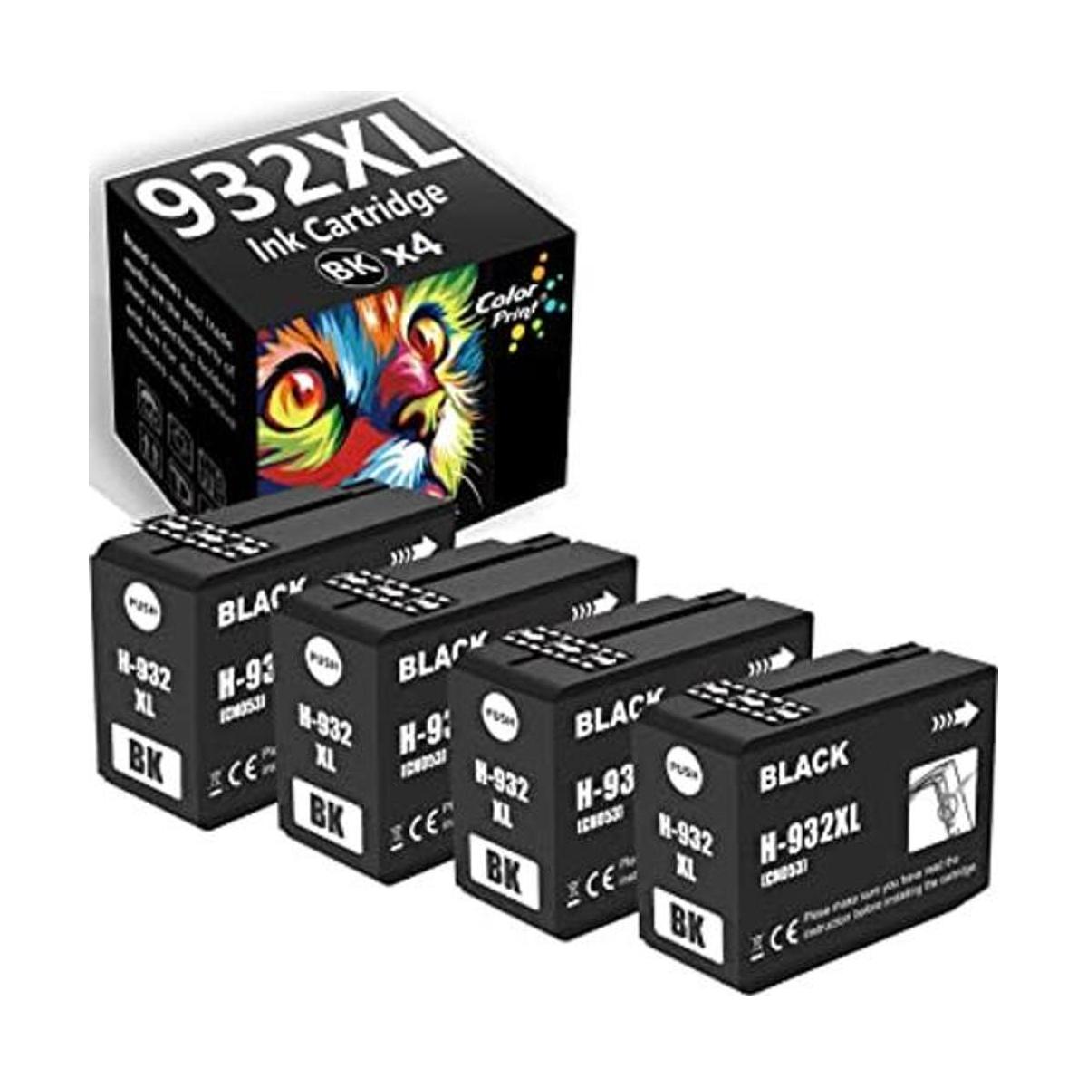 Paquete de 4 cartuchos de tinta compatibles con ColorPrint
