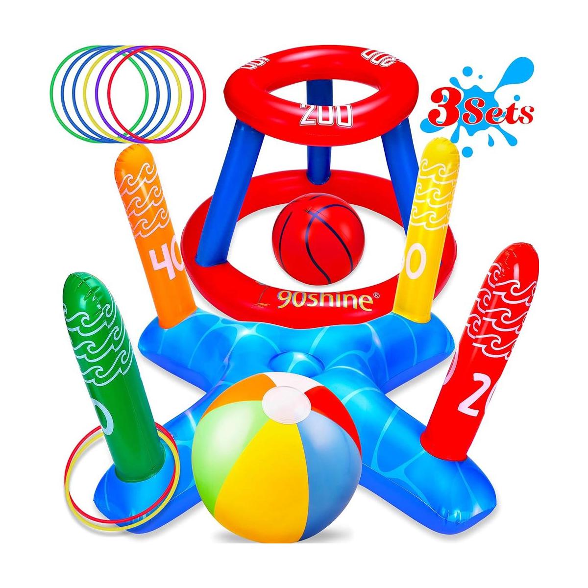 Juego de juguetes de piscina Aro de baloncesto flotante