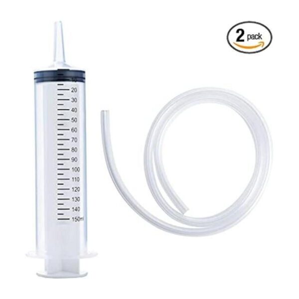 Jeringa de 5.1 fl oz con tubo de 27.6 pulgadas jeringa de