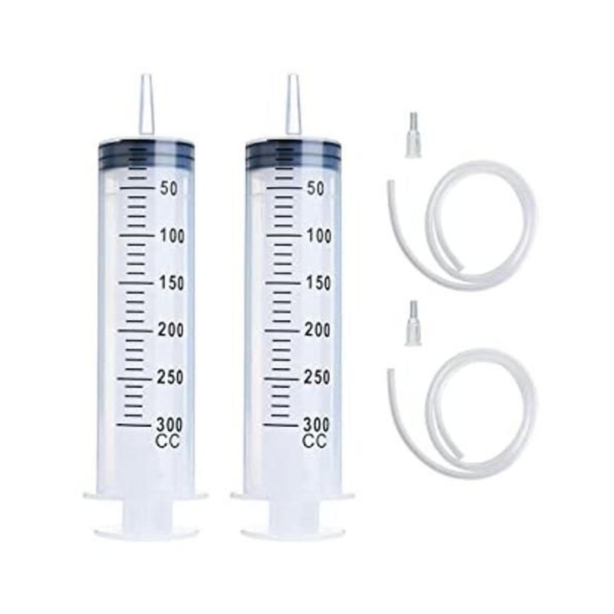 2 juegos de jeringas grandes de 10.1 fl oz con tubos de