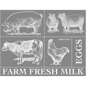 A Makers Studio Tri Mesh Adhesive Stencil Farm_1