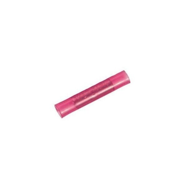 100 Rojo Nylon Insulated Seamless Butt Splice Conectores_1
