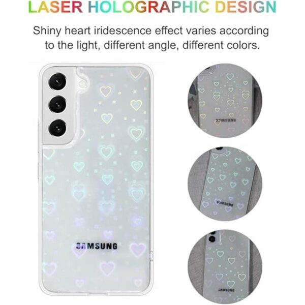 AFocus Funda para Galaxy S22 con diseño de corazón_4