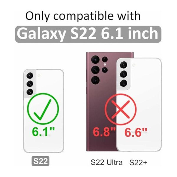 AFocus Funda para Galaxy S22 con diseño de corazón_2