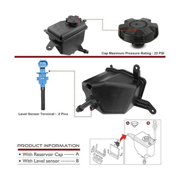 APremium Tanque de reserva de refrigerante del motor con_2
