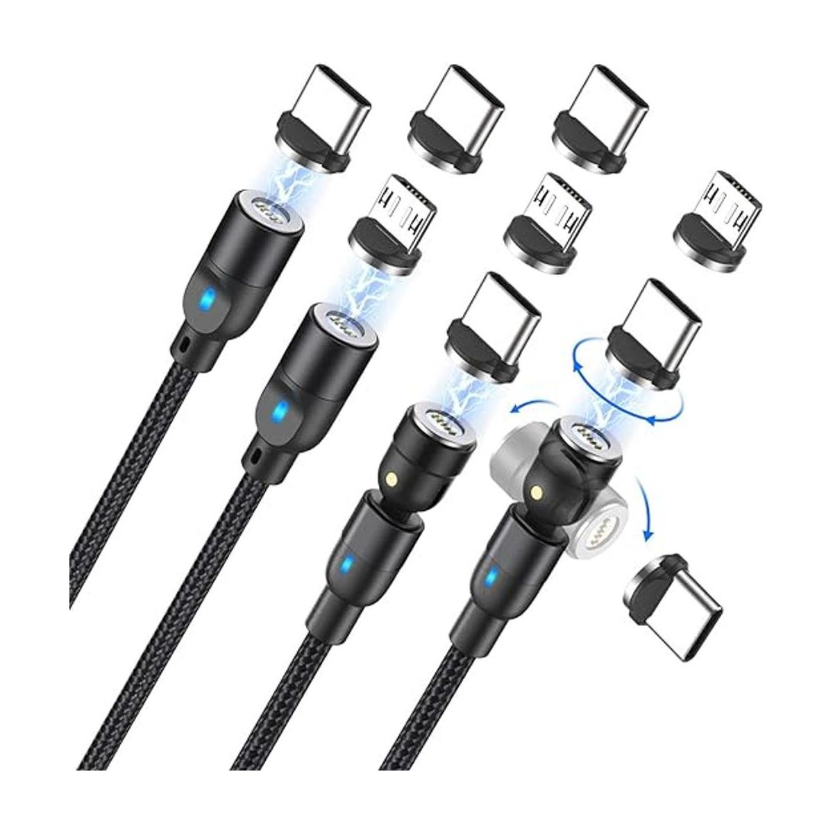 A.S Cable magnético USB 3 en 1 carga rápida y cable de