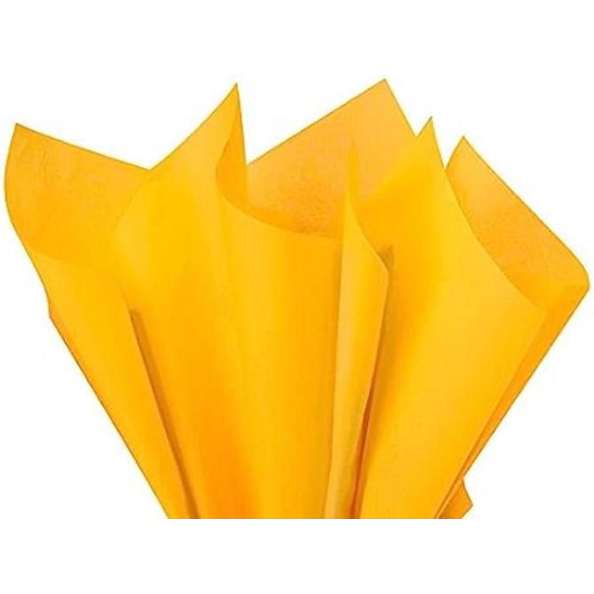 Goldenrod Cuadrados de papel de seda 48 hojas papel de