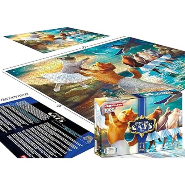 A2PLAY Rompecabezas de gatos para adultos 1000 piezas_2
