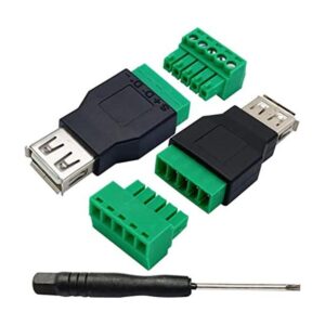 AAOTOKK USB 2.0 A Tornillo Terminal Block Adaptador USB_1
