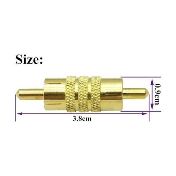 AAOTOKK Conector RCA macho a RCA macho chapado en oro 5_2