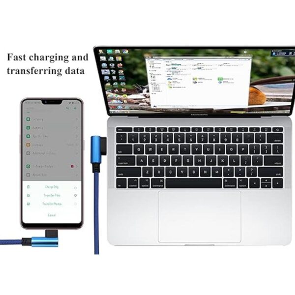 AAOTOKK Cable de carga micro USB Android de 90 grados 90