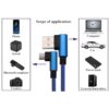 AAOTOKK Cable de carga micro USB Android de 90 grados 90