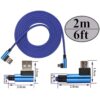 AAOTOKK Cable de carga micro USB Android de 90 grados 90