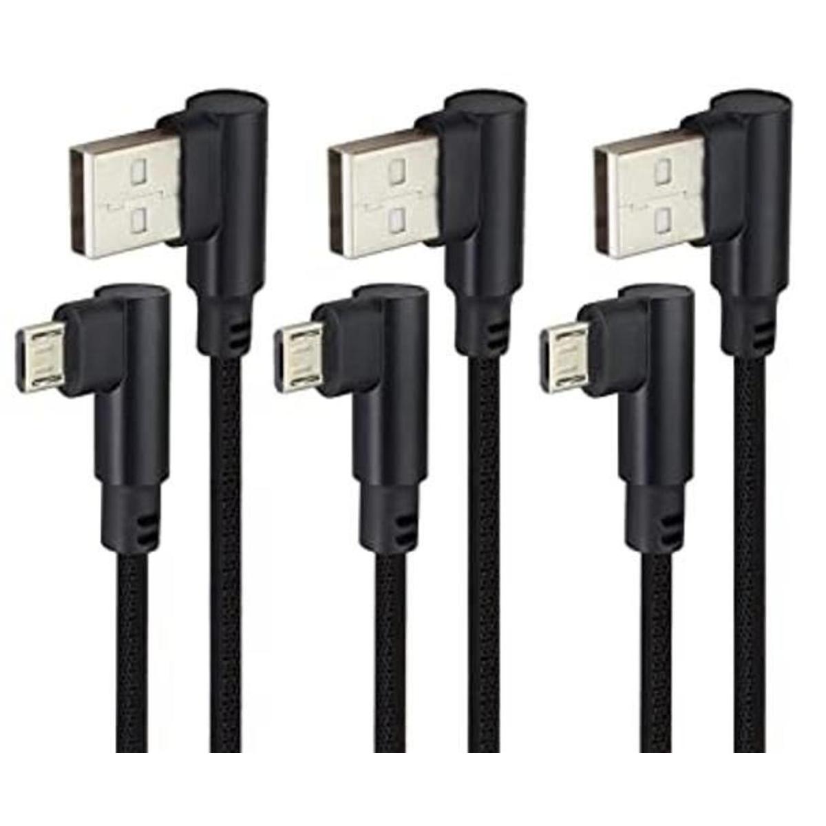 AAOTOKK Cable micro USB de ángulo recto de 6 pies 90