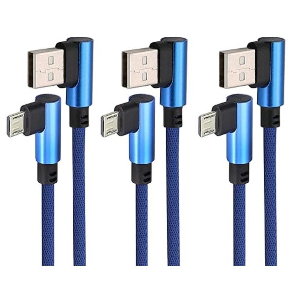 AAOTOKK Cable de carga micro USB Android de 90 grados 90