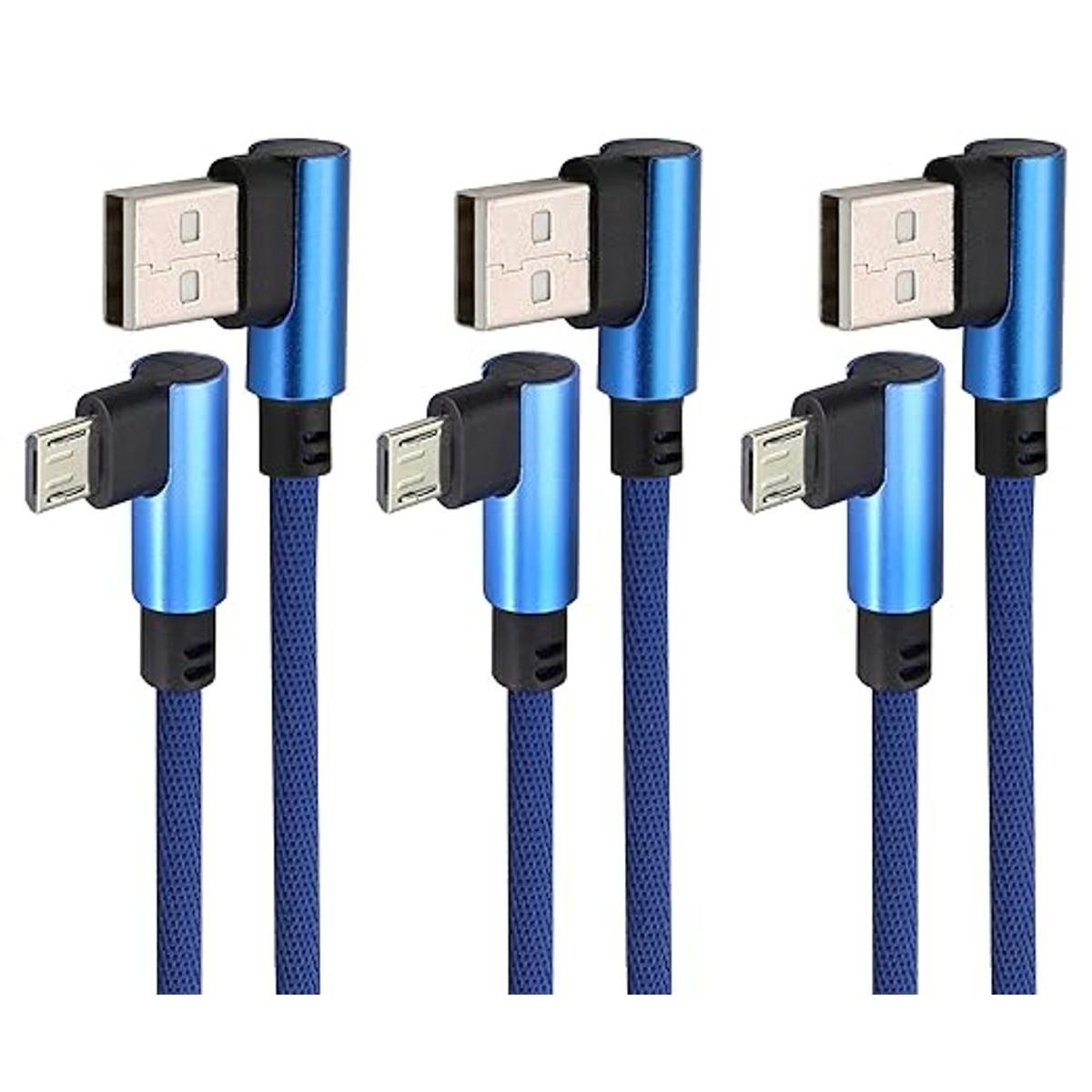 AAOTOKK Cable de carga micro USB Android de 90 grados 90