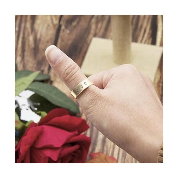 ABBECIAO Anillos en blanco ajustables de latón para_2