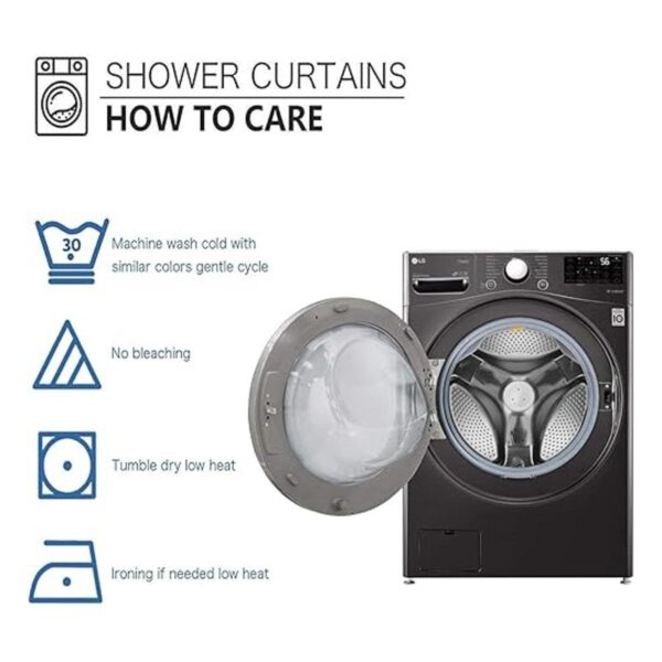 AAtter Juego de 4 cortinas de ducha rosa y gris con citas_6