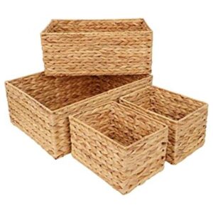 ABEL CRAFTS Organizador de cestas de mimbre rectangular_1