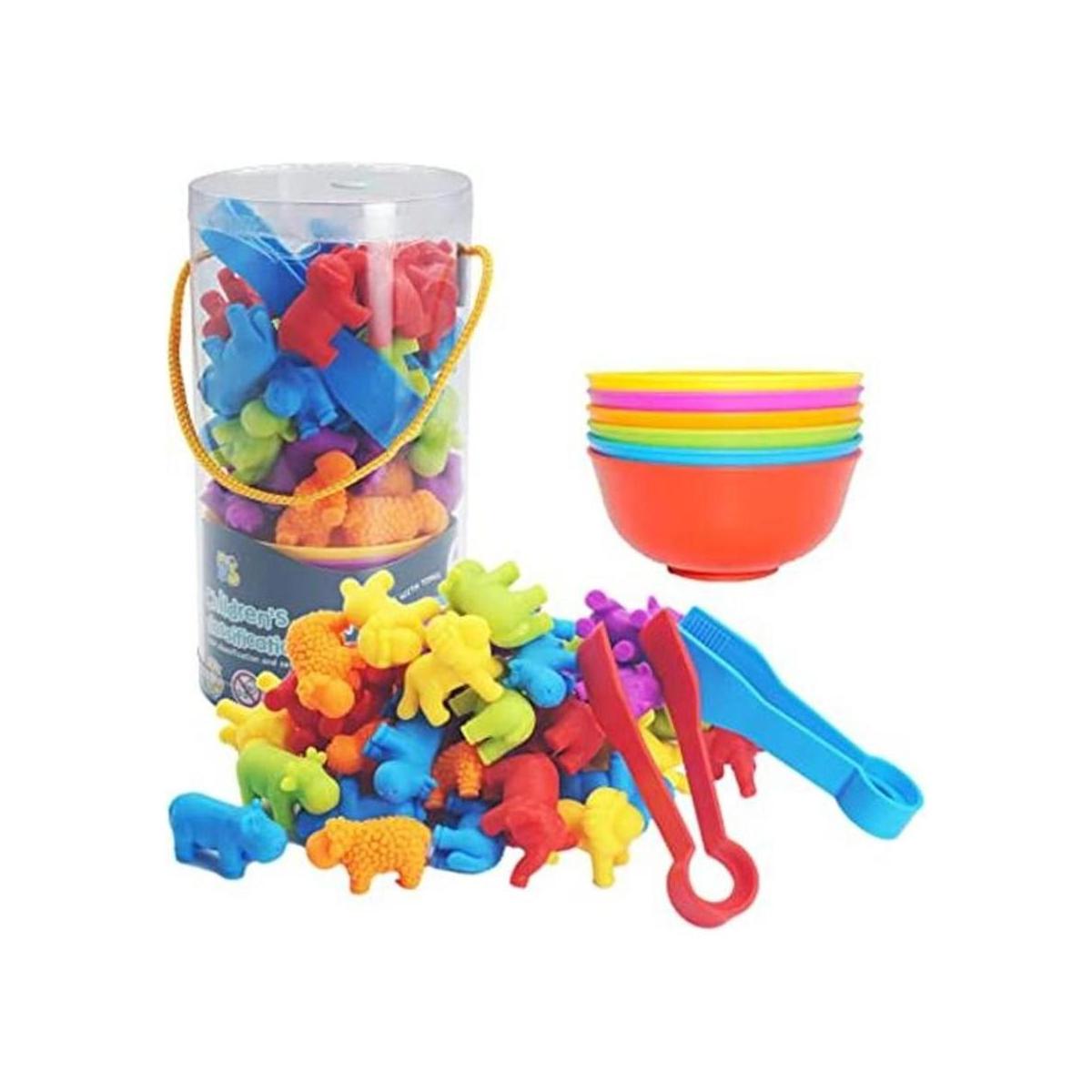 ABCaptain Juego de conteo de animales a juego con tazas de