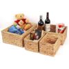 ABEL CRAFTS Organizador de cestas de mimbre rectangular_4