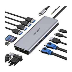 Estación de acoplamiento USB C Monitor dual para portátil_1
