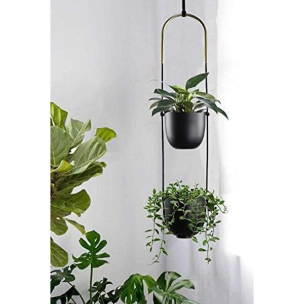 Abetree Maceta colgante de metal moderno para plantas de