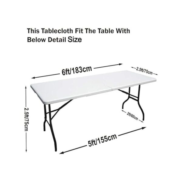 Abccanopy Mantel de licra de 1.83 m para mesa Mantel de_5