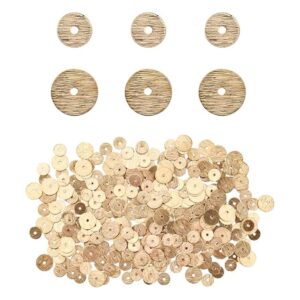 ABONDEVER 400 cuentas doradas Heishi para hacer joyas_1