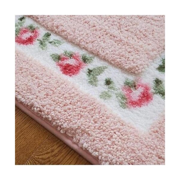 Abreeze Juego de 2 alfombras de baño antideslizantes con_5