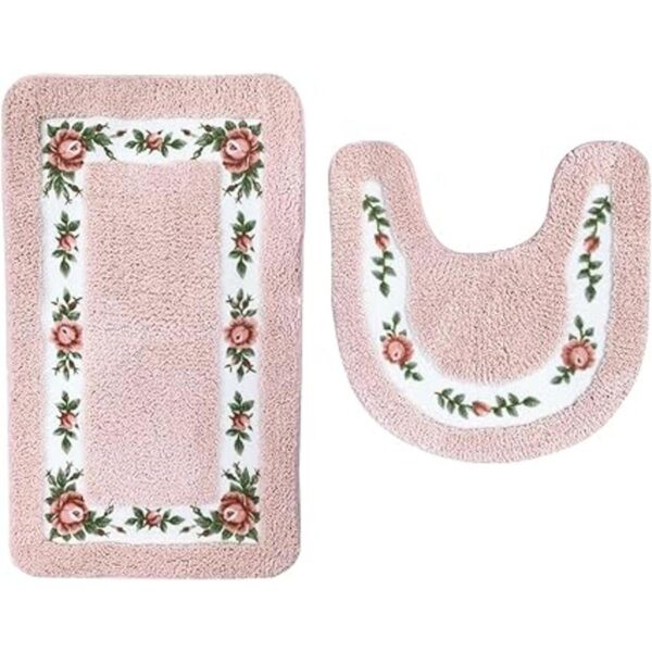 Abreeze Juego de 2 alfombras de baño antideslizantes con_2
