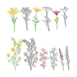 Troqueles de metal para cortar flores hojas silvestres_1