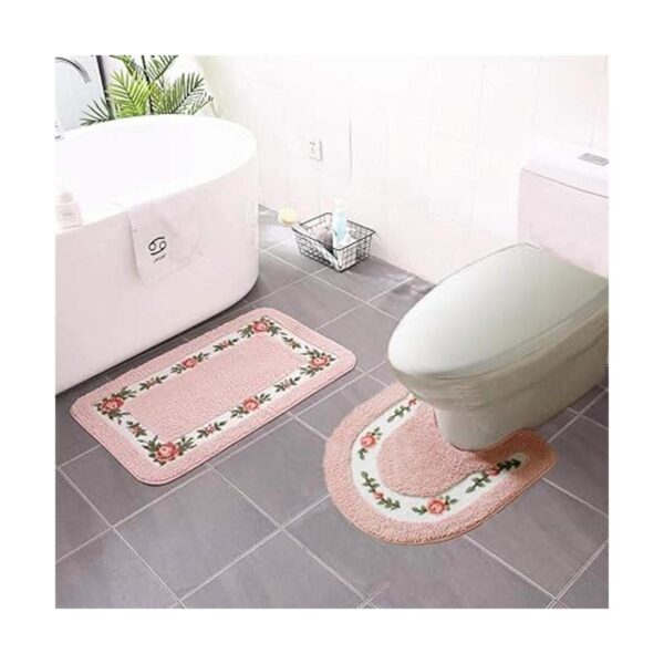 Abreeze Juego de 2 alfombras de baño antideslizantes con_1