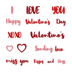 18 troqueles de corte de palabras del día de San Valentín