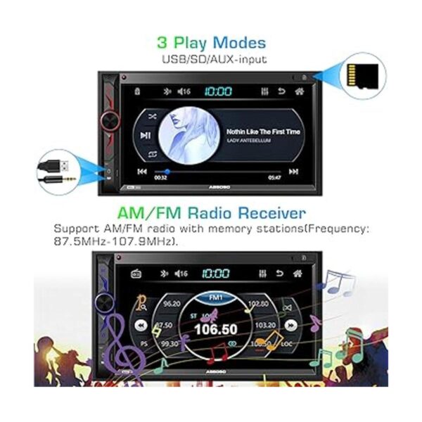ABSOSO Estéreo de coche digital inDash Radio de coche con_6