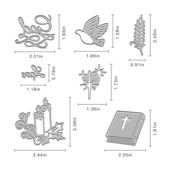 Troqueles de corte de libro de metal cruzado diseño de_2