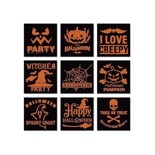 9 plantillas de pintura de decoración de Halloween
