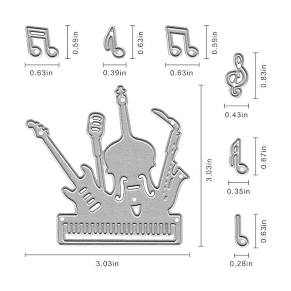 Troqueles de corte de guitarra para instrumentos musicales_2