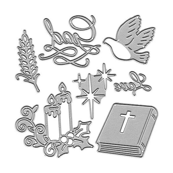 Troqueles de corte de libro de metal cruzado diseño de_1