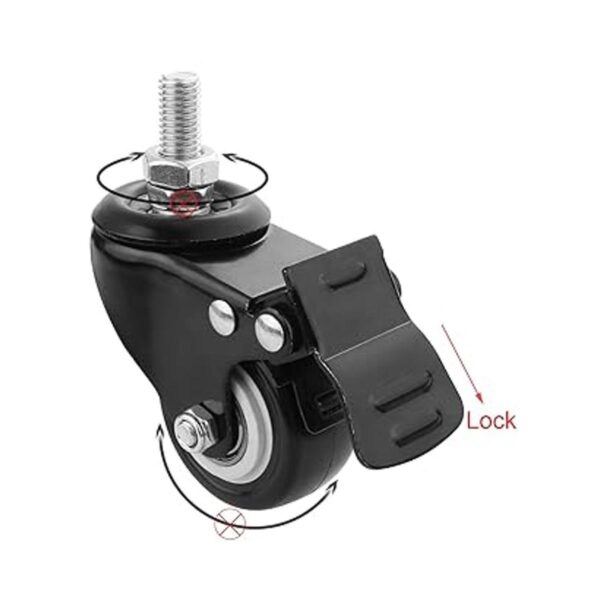 Abuff M10 Paquete de 4 ruedas giratorias resistentes de 2_4