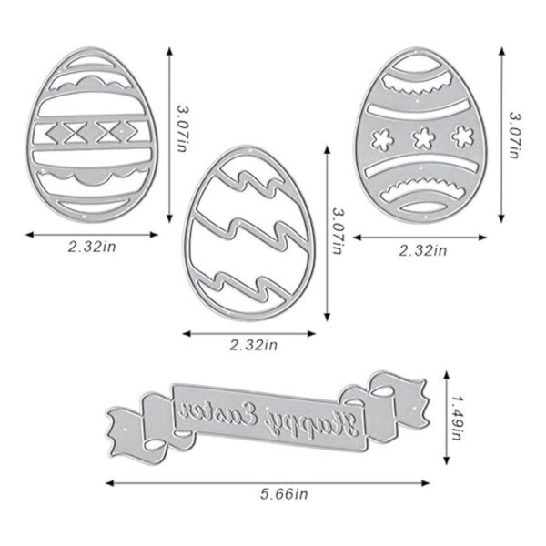 Troqueles de corte de metal para huevos de Pascua diseño_2