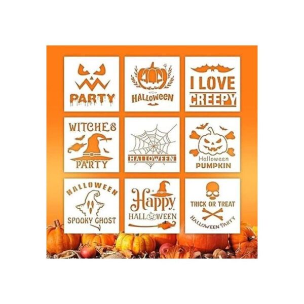 9 plantillas de pintura de decoración de Halloween