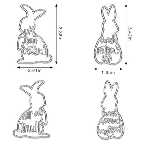 Troqueles de corte de metal de conejo de Pascua diseño de_2
