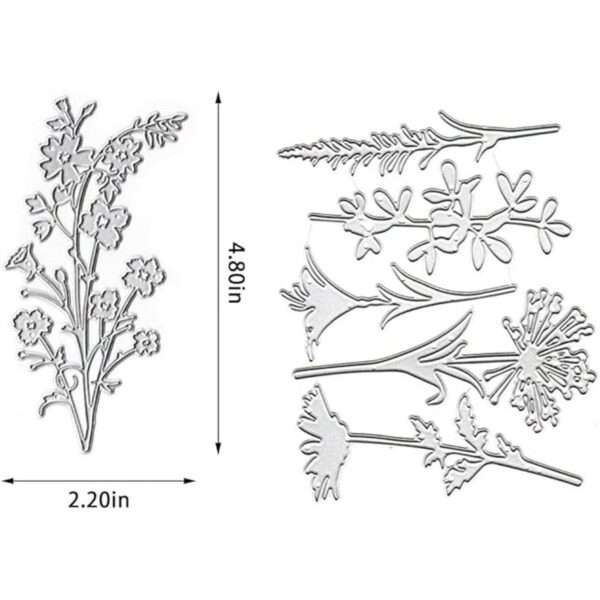 Troqueles de metal para cortar flores hojas silvestres_2