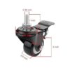 Abuff M10 Paquete de 4 ruedas giratorias resistentes de 2_2