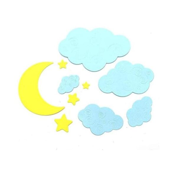 Troqueles de corte de luna de metal diseño de nubes y_5