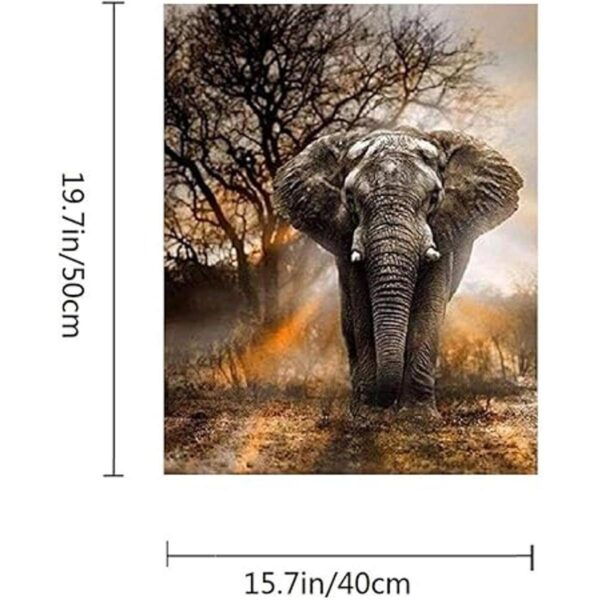 ACANDYL Pintura por número de elefante para manualidades_4