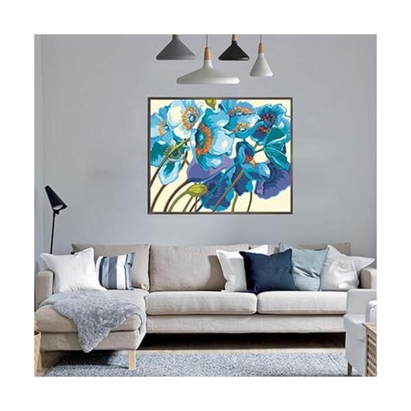 Karyees Kit de pintura por números con amapolas azules