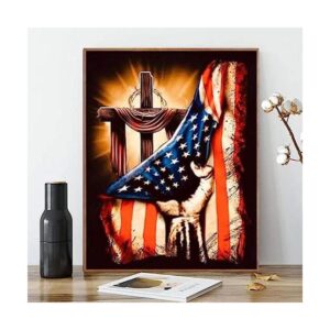 Pintura por números de la bandera americana ACENGXI_1