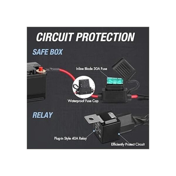 ACEC SHOP Arnés de cableado de barra de luz de 12 V 40 A